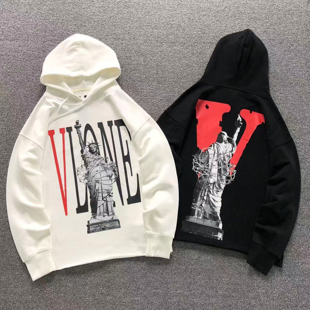 MOLETOM CANGURU Vlone Liberty Barbed — frente
