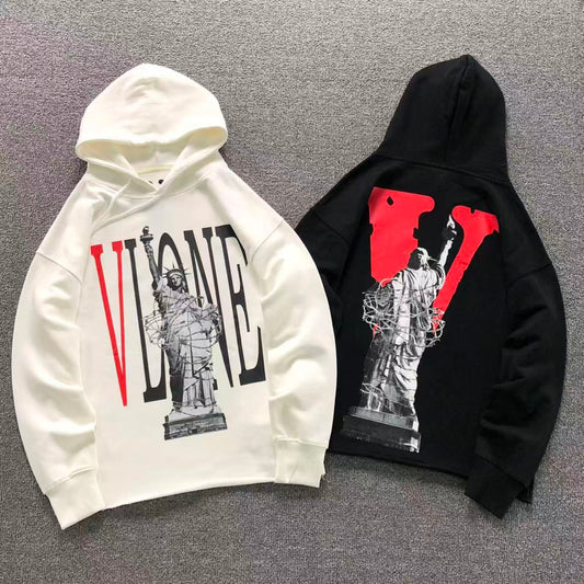 MOLETOM CANGURU Vlone Liberty Barbed — frente