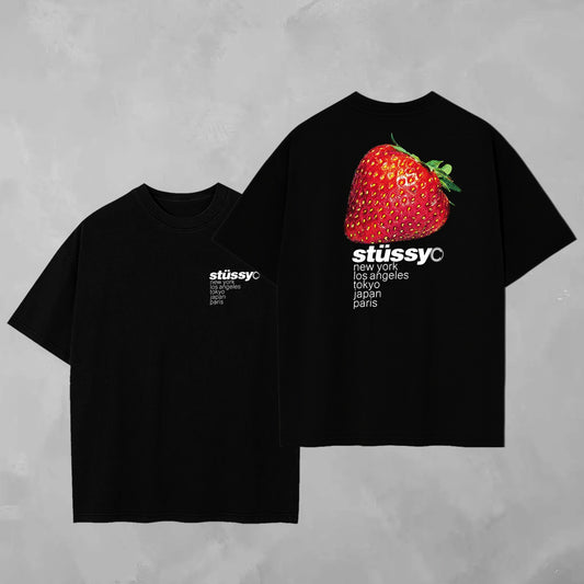 Camisa Stussy Morango