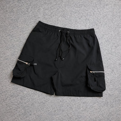 SHORT CARGO BOLSO MOCHILA COM ZÍPER PRETO