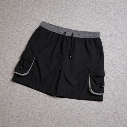 SHORT CARGO FOLLER COM REGULADOR PRETO