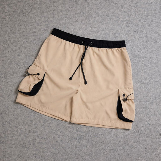 SHORT CARGO FOLLER COM REGULADOR BEGE