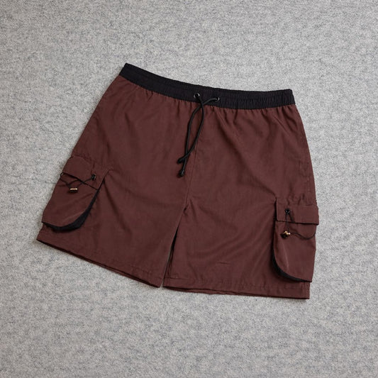 SHORT CARGO FOLLER COM REGULADOR MARROM