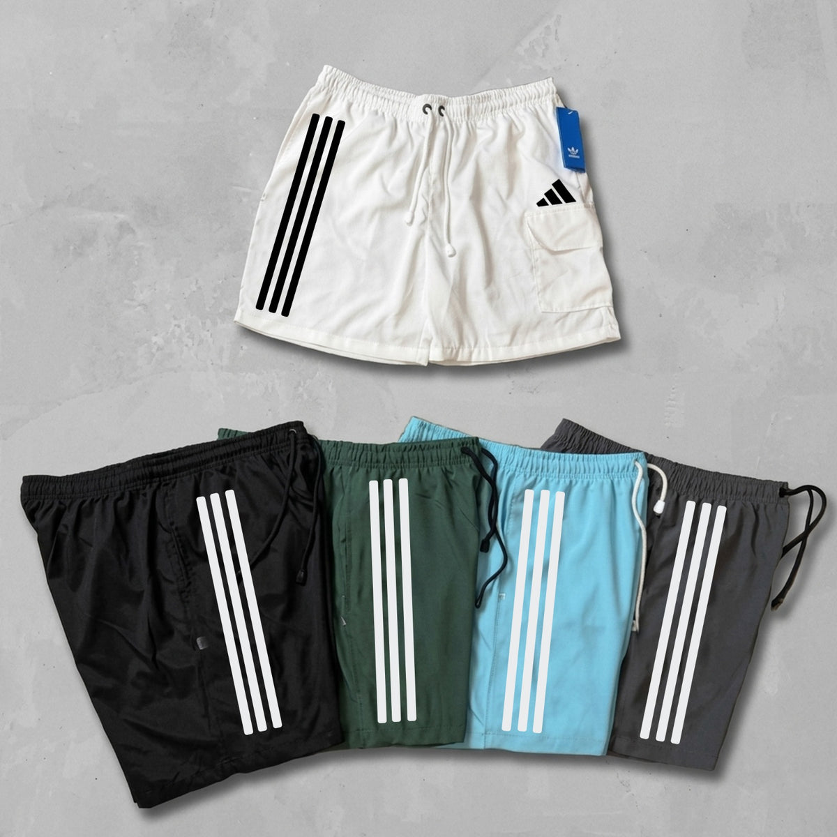 Short Cargo Premium Adidas 3 Listras