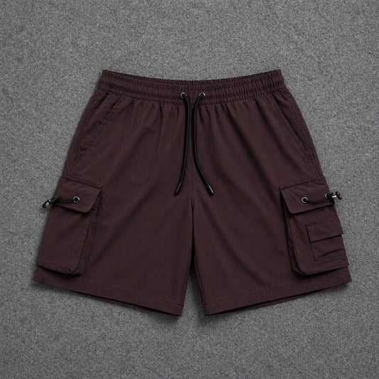 Short Cargo Streetwear Dual Pocket Marrom
