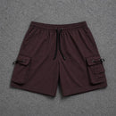 Short Cargo Streetwear Dual Pocket Marrom