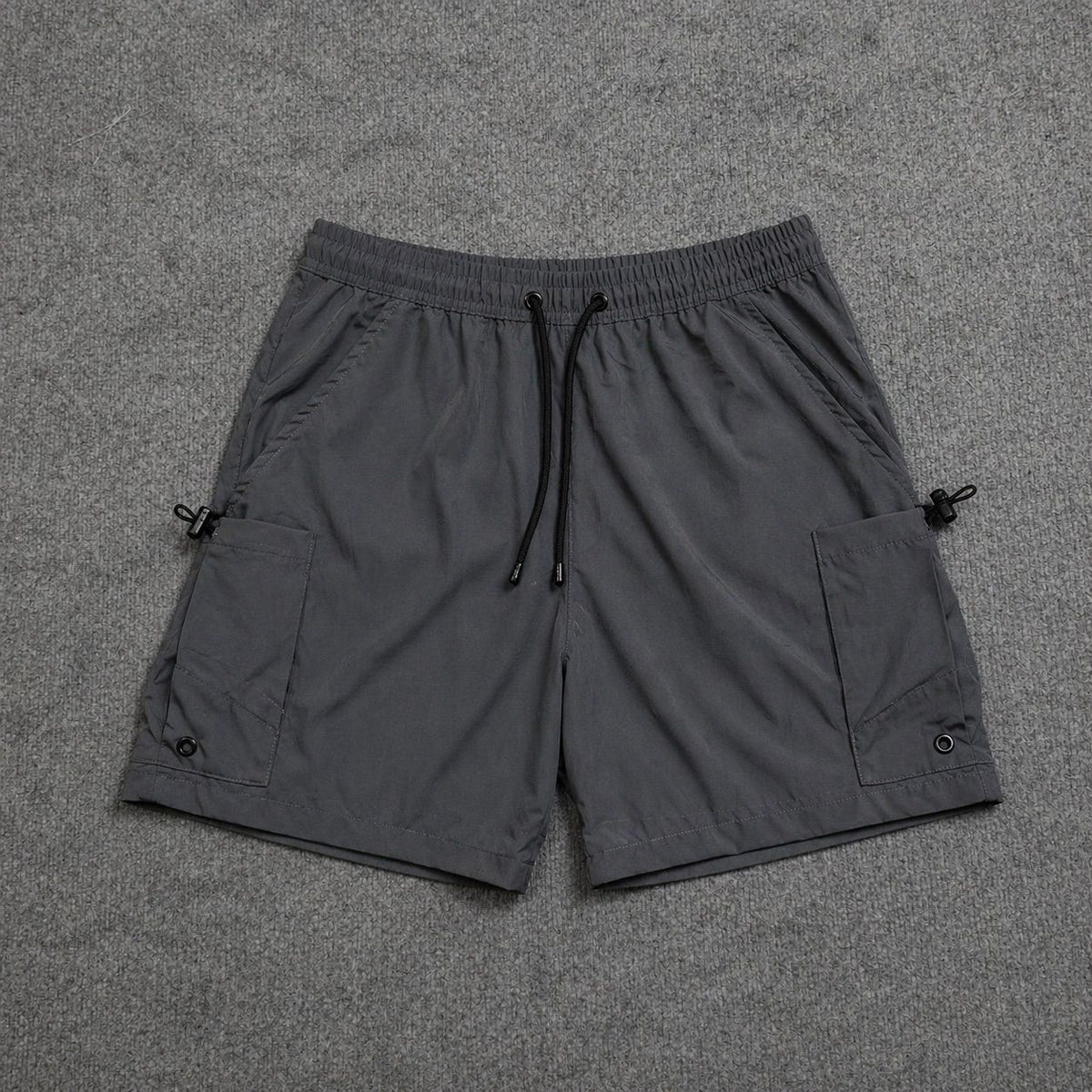 Short Cargo Streetwear Urban com Bolsos Laterais Cinza