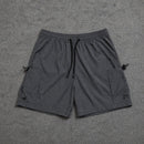Short Cargo Streetwear Urban com Bolsos Laterais Cinza