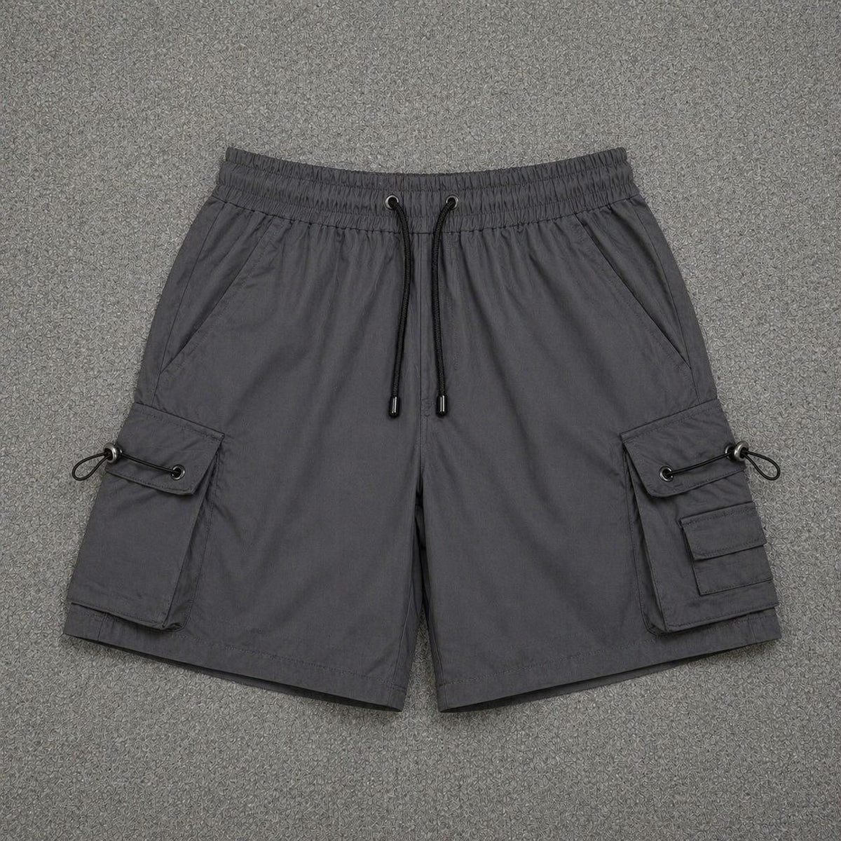 Short Cargo Streetwear Dual Pocket Cinza Chumbo