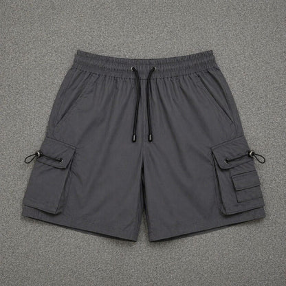 Short Cargo Streetwear Dual Pocket Cinza Chumbo