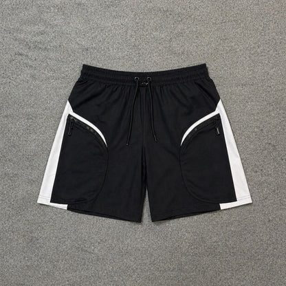Short Premium Cargo com Recortes Tricolor e Bolsos com Zíper