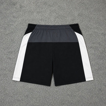 Short Premium Cargo com Recortes Tricolor e Bolsos com Zíper