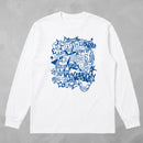 Camisa Manga Longa Suedine Syna Store Gráfico Azul