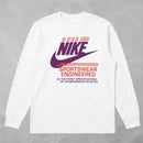 Camisa Manga Longa Suedine Nike Logo Letra Roxa