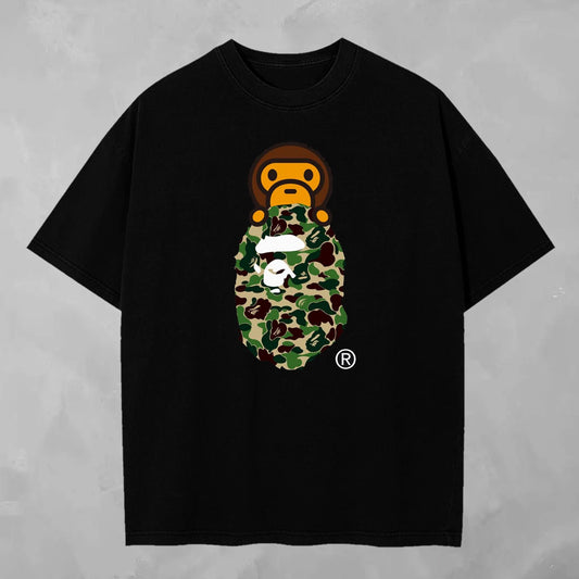 Camisa Bape Camo Ape Head — frente