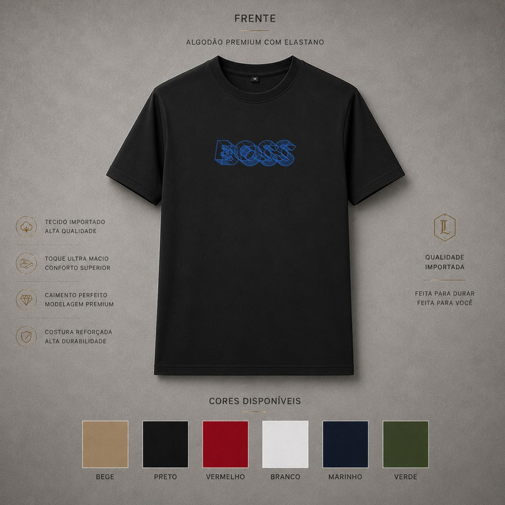 Camisa Importada Pima Boss Outline Logo — frente