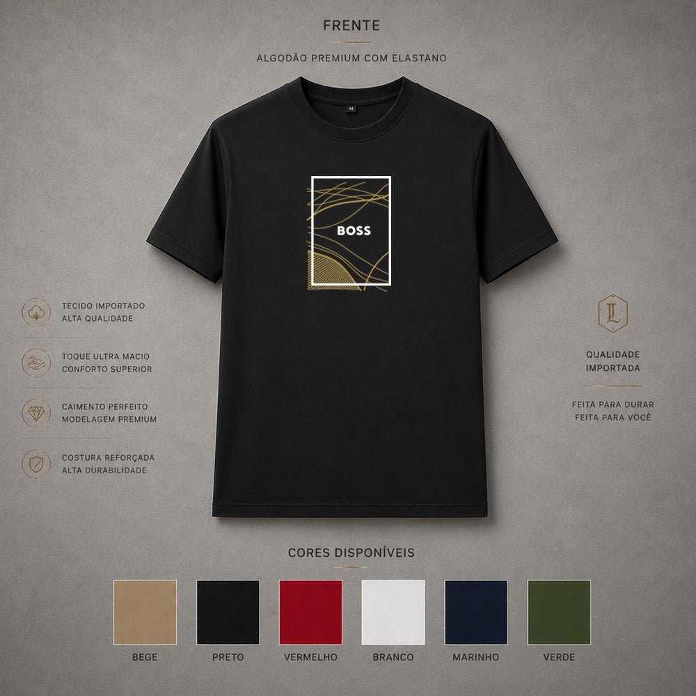 Camisa Importada Pima Boss Golden Lines — frente
