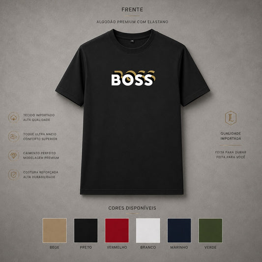 Camisa Importada Pima Boss Duo Logo — frente