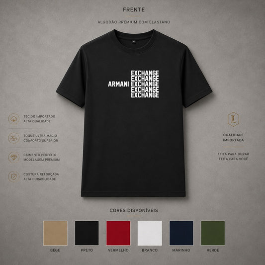 Camisa Importada Pima Armani Repeat Logo — frente