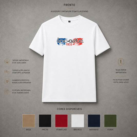 Camisa Importada Pima Lacoste France 1933 — frente