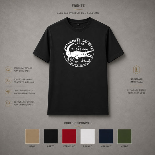 Camisa Importada Pima Lacoste Croc Stamp — frente
