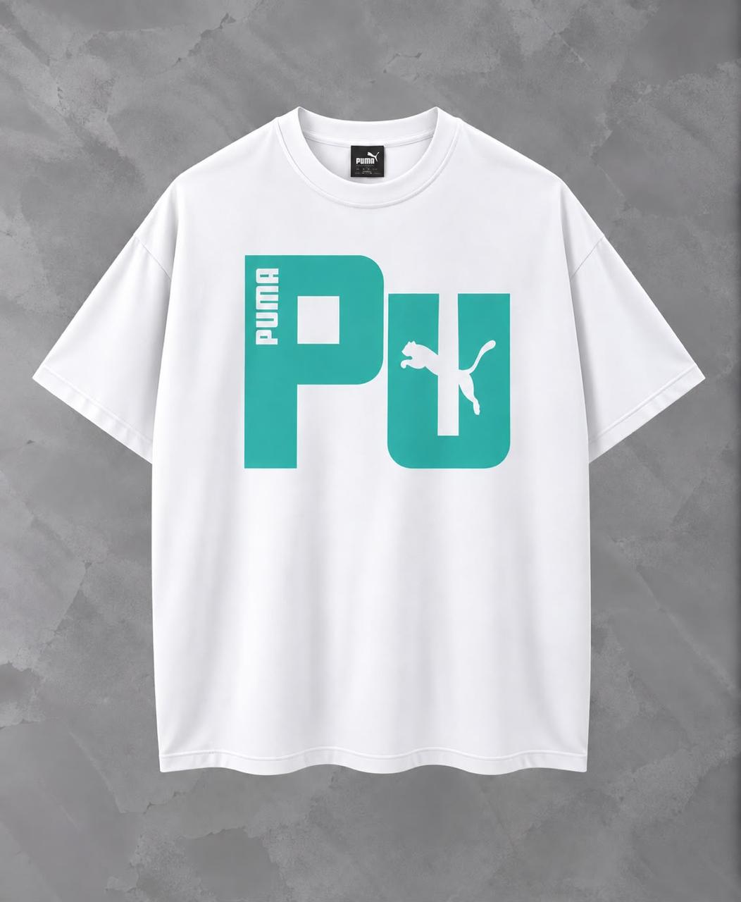 Camisa Puma Big Logo Panther Letras Pu Gigantes — frente