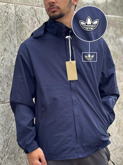 Casaco Corta Vento Impermeavel Imper Motor 2026 Marinho com patch Adidas P B