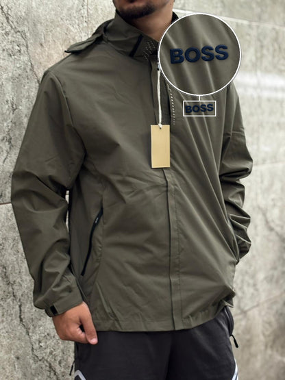 Casaco Corta Vento Impermeavel Imper Motor 2026 Verde Militar com patch Boss Sp Preto
