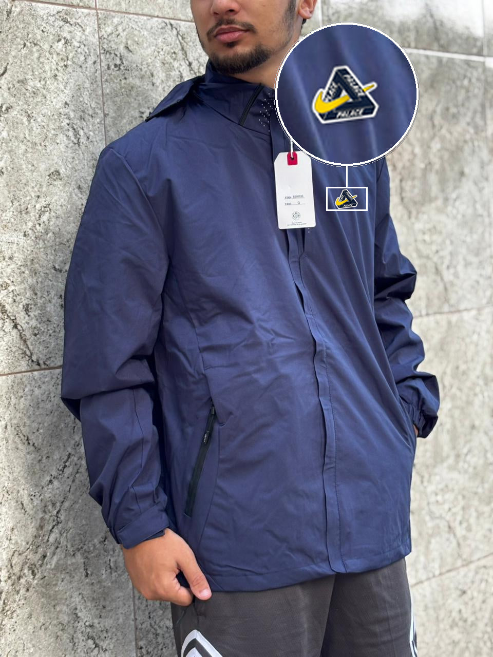 Casaco Corta Vento Impermeavel Storm PRO 2026 Marinho com patch Palace