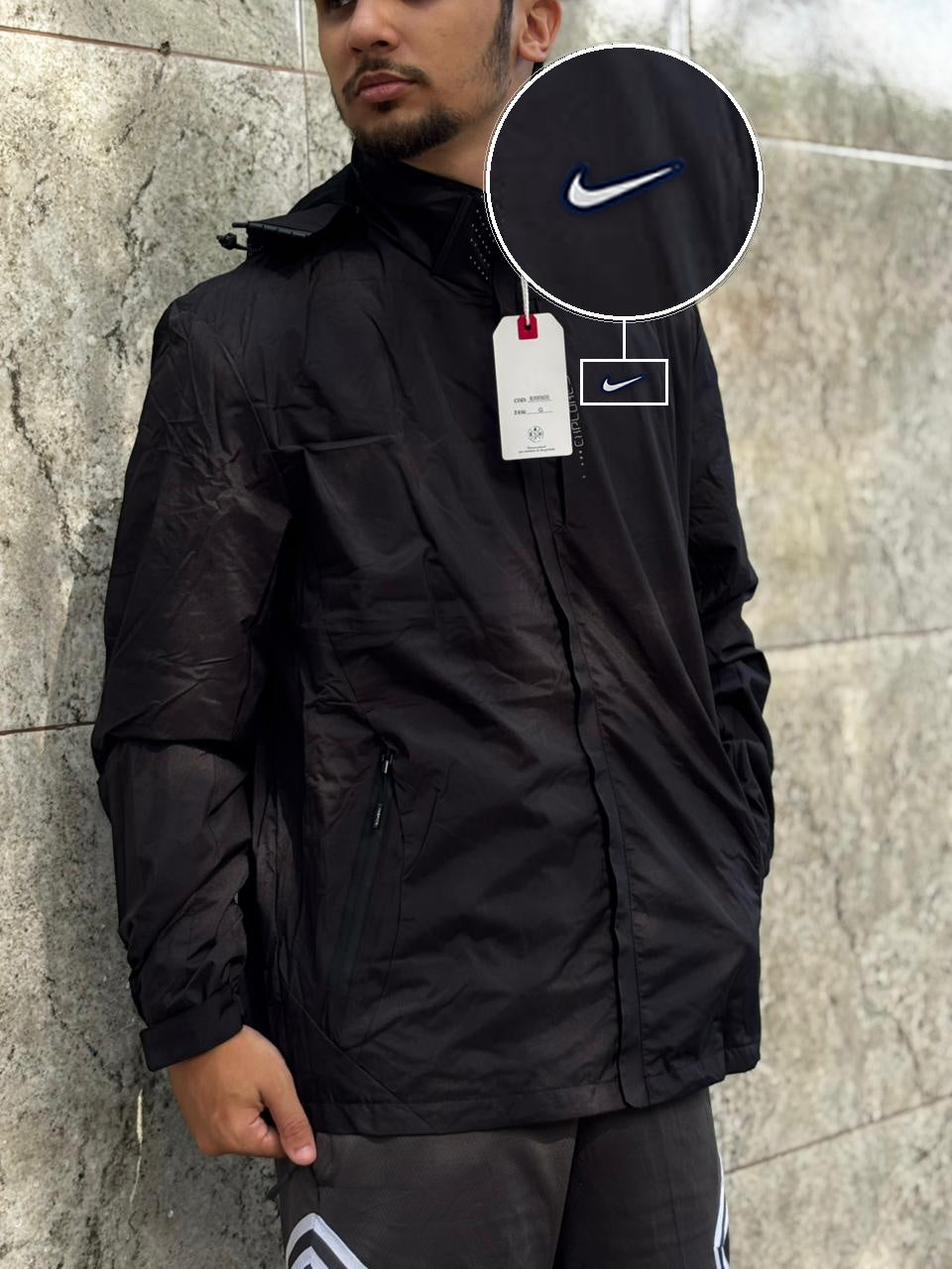 Casaco Corta Vento Impermeavel Storm PRO 2026 Preto com patch Nike Resinado B P