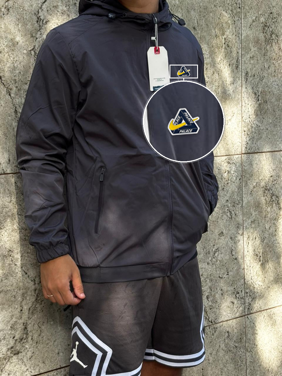 Casaco Corta Vento Impermeavel Storm Urban 2026 Chumbo com patch Palace