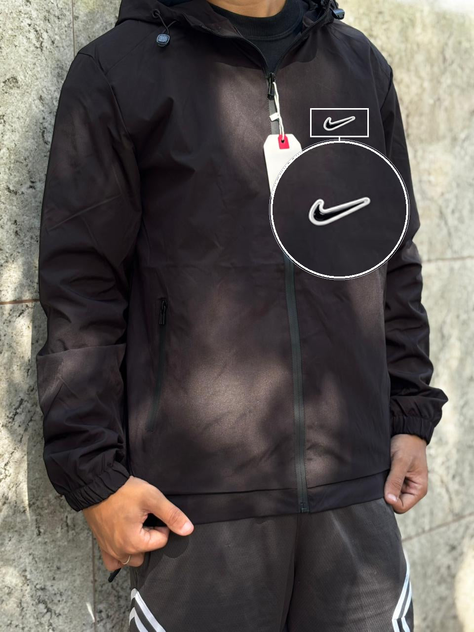 Casaco Corta Vento Impermeavel Storm Urban 2026 Preto com patch Nike Rs P B