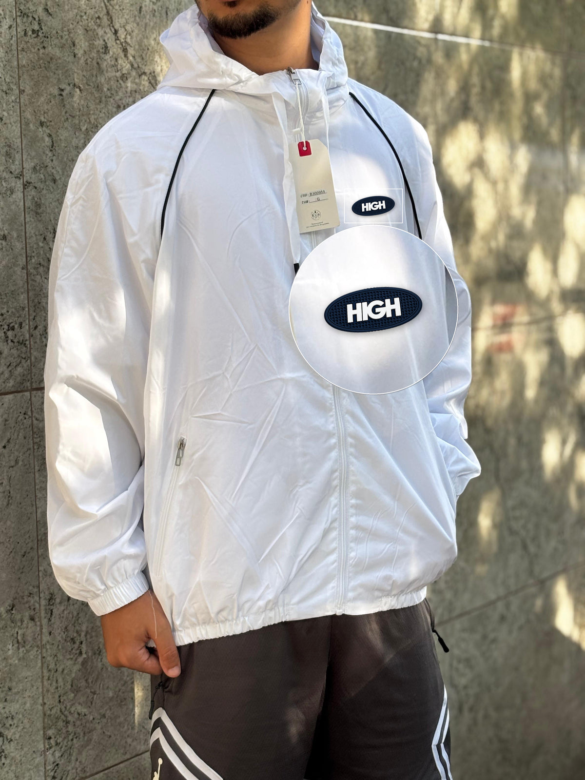 Casaco Corta Vento Importado Alpine North 2026 Branco com patch High Oval