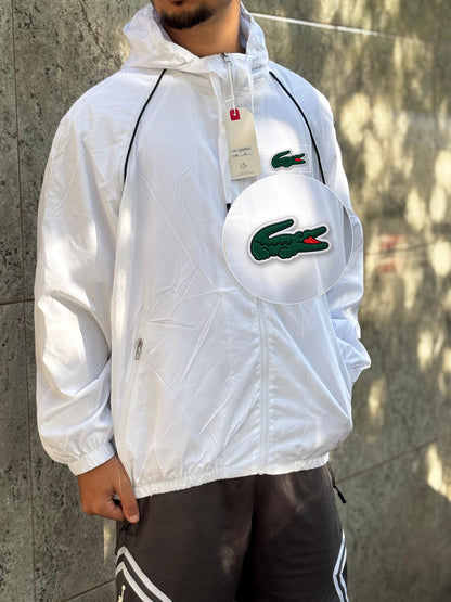 Casaco Corta Vento Importado Alpine North 2026 Branco com patch Lacoste Sp