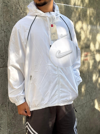 Casaco Corta Vento Importado Alpine North 2026 Branco com patch Nike Facao Sp Branca