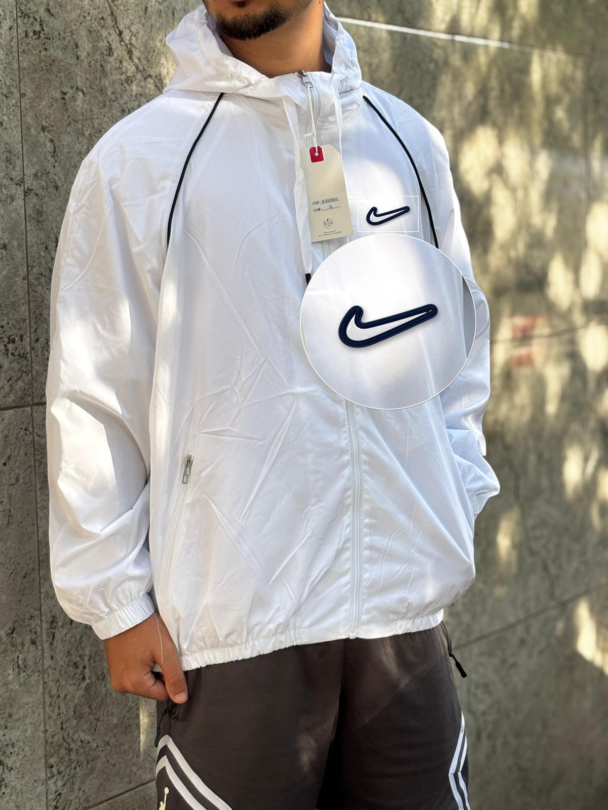 Casaco Corta Vento Importado Alpine North 2026 Branco com patch Nike Resinado B P