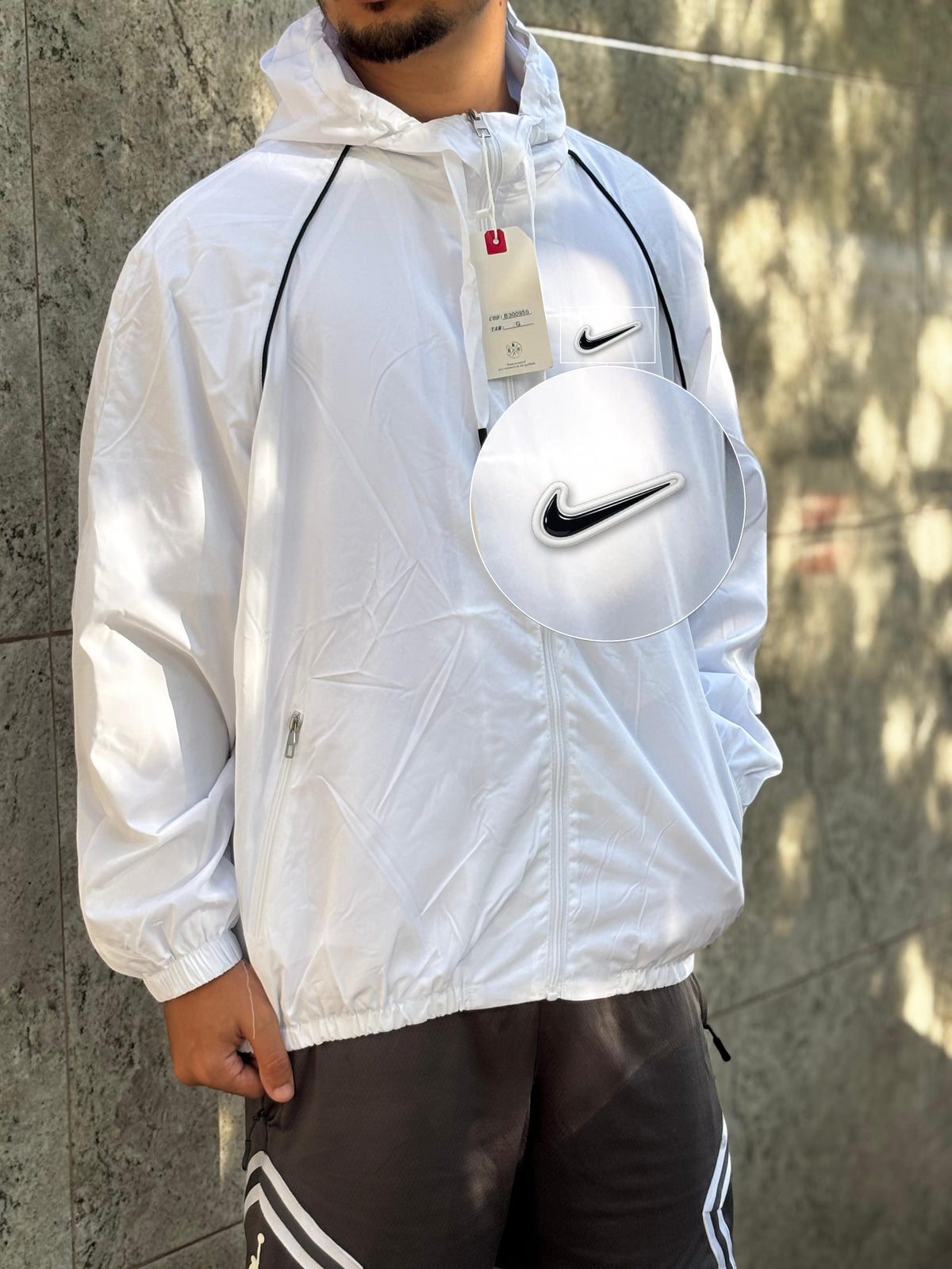 Casaco Corta Vento Importado Alpine North 2026 Branco com patch Nike Rs P B