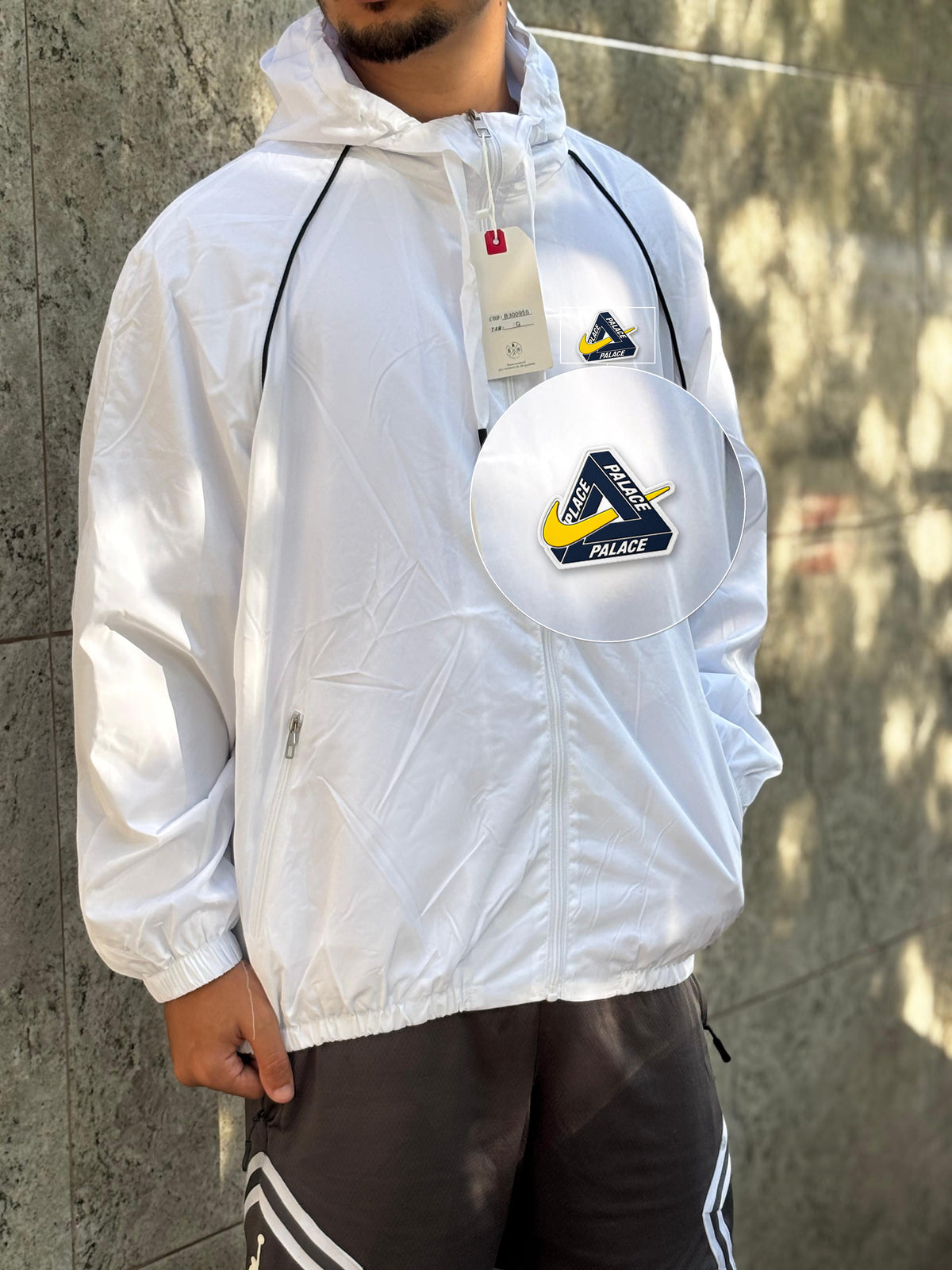 Casaco Corta Vento Importado Alpine North 2026 Branco com patch Palace