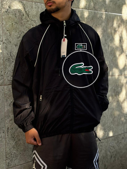 Casaco Corta Vento Importado Alpine North 2026 Preto com patch Lacoste Sp
