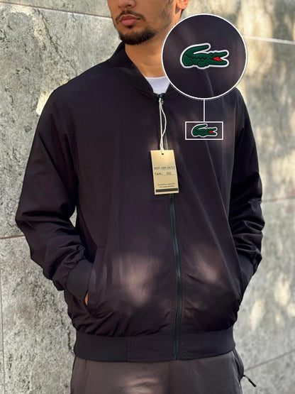 Casaco Corta Vento Importado Minimal Bomber 2026 Preto com patch Lacoste Sp