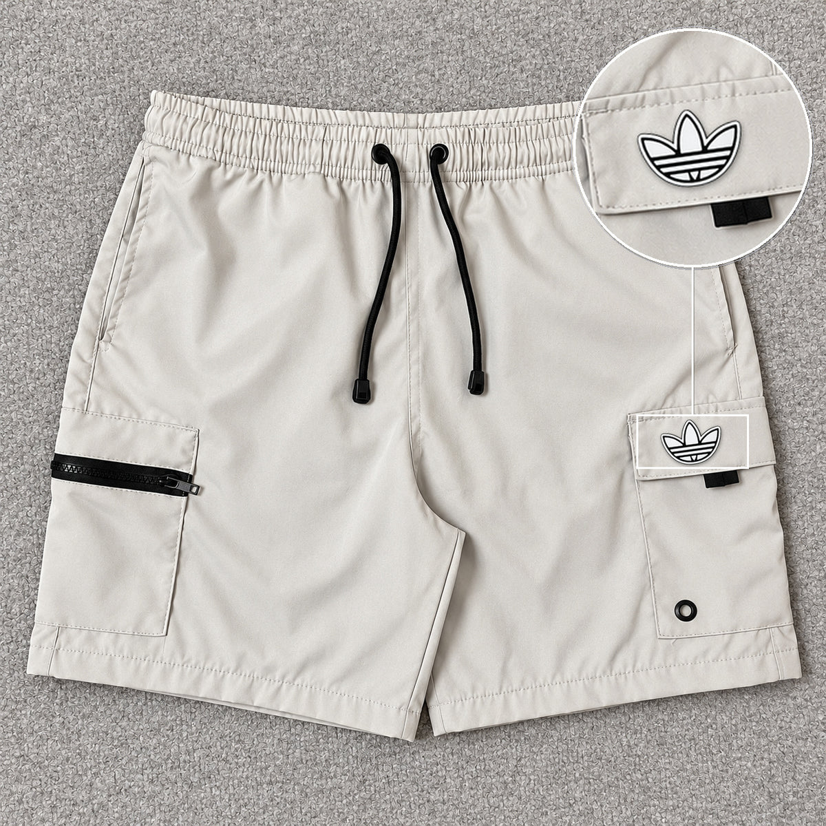 Short Premium Cargo Zíper Off White