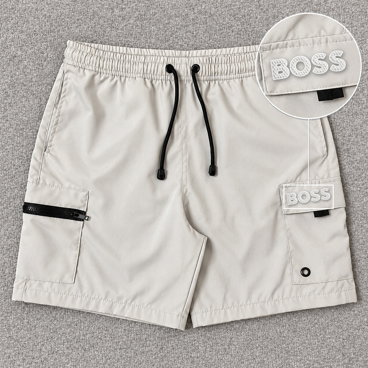Short Premium Cargo Zíper Off White