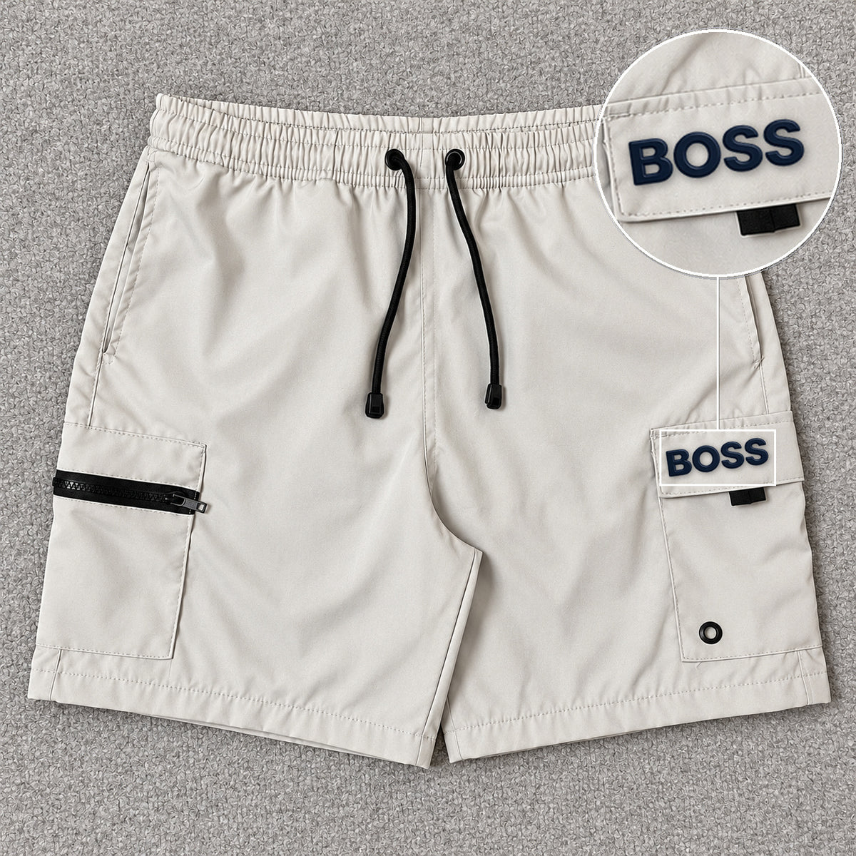 Short Premium Cargo Zíper Off White