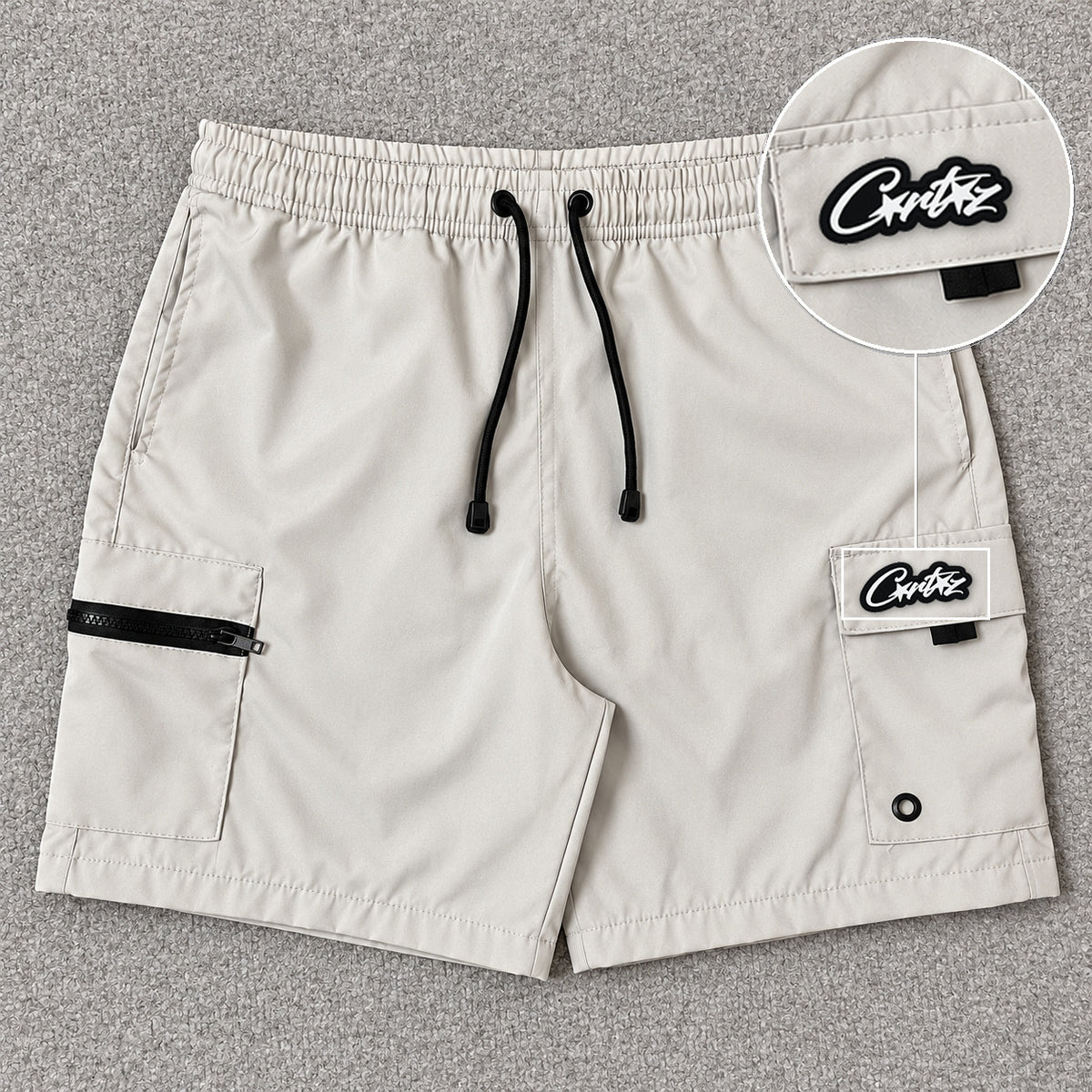 Short Premium Cargo Zíper Off White