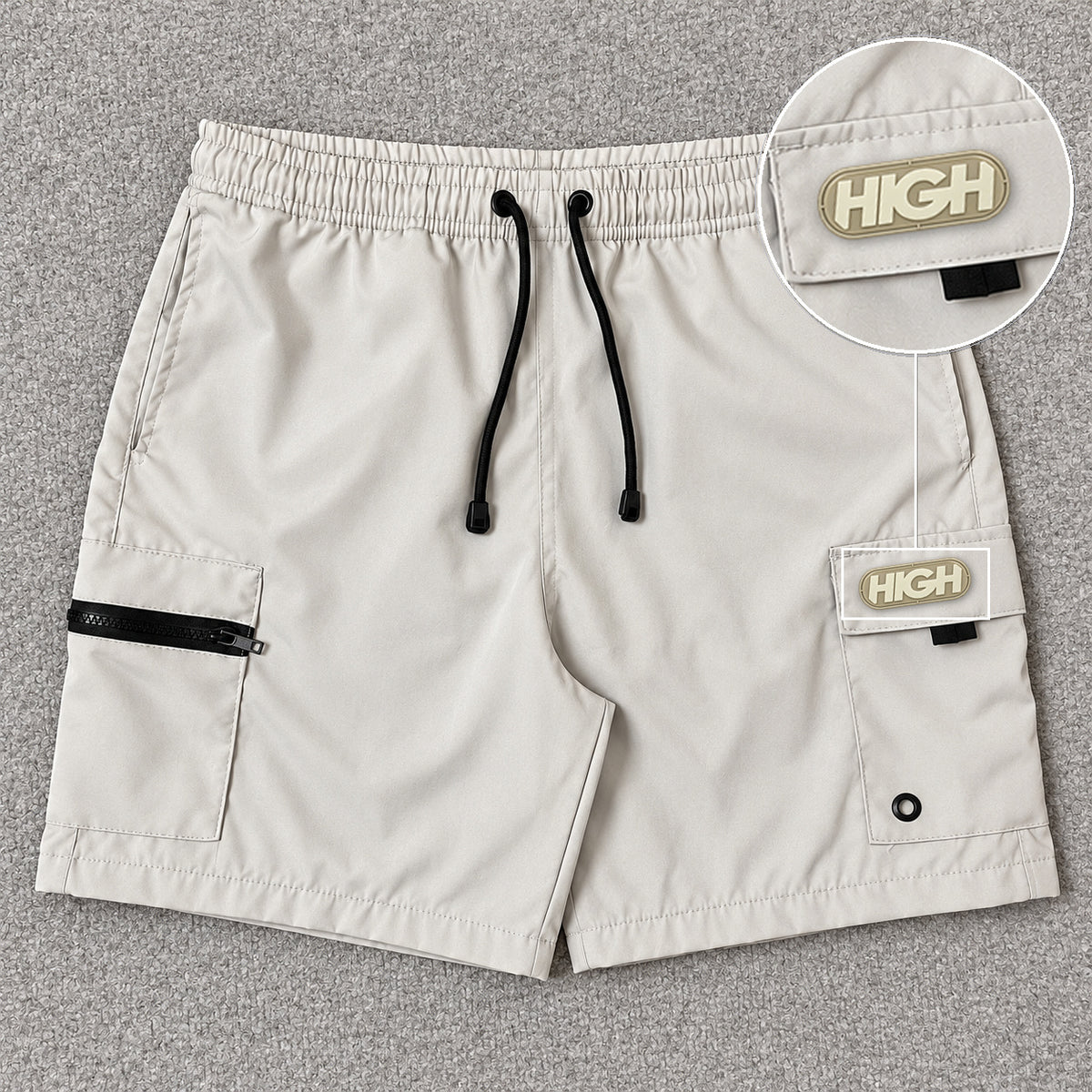 Short Premium Cargo Zíper Off White