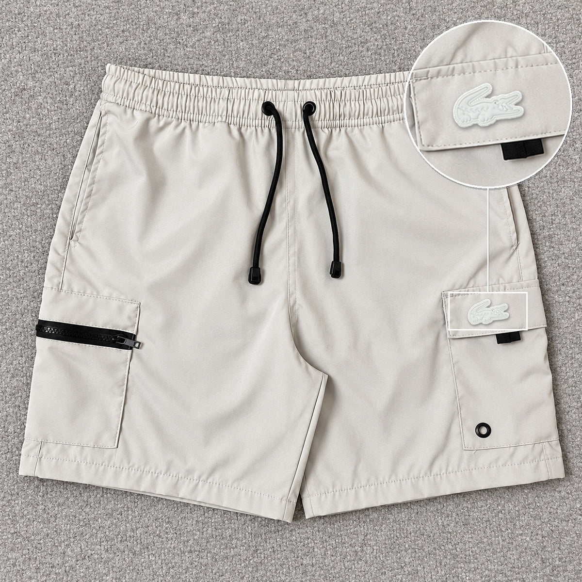Short Premium Cargo Zíper Off White
