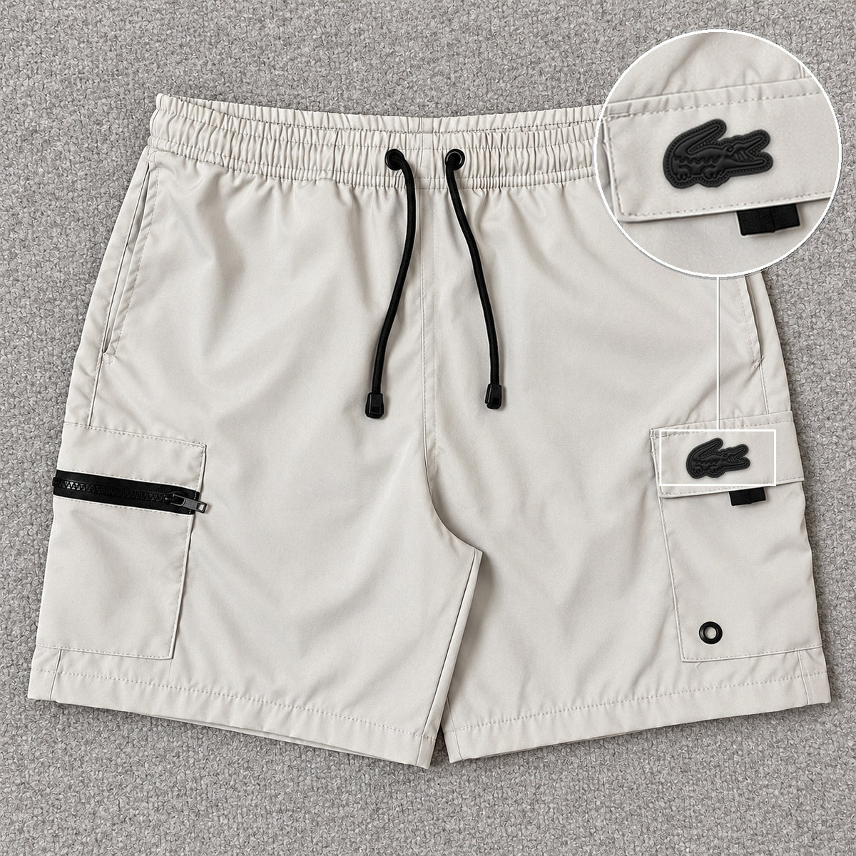 Short Premium Cargo Zíper Off White