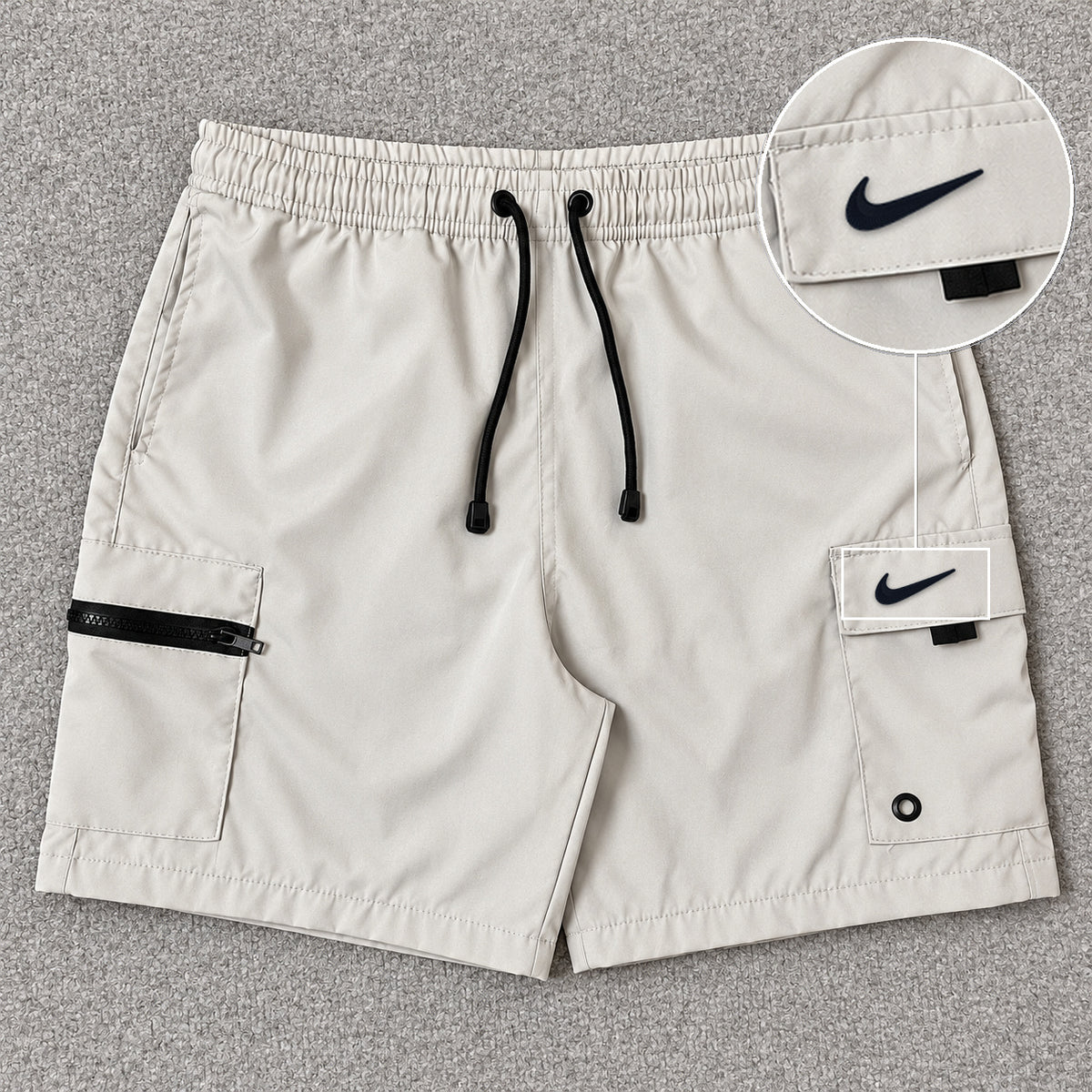 Short Premium Cargo Zíper Off White