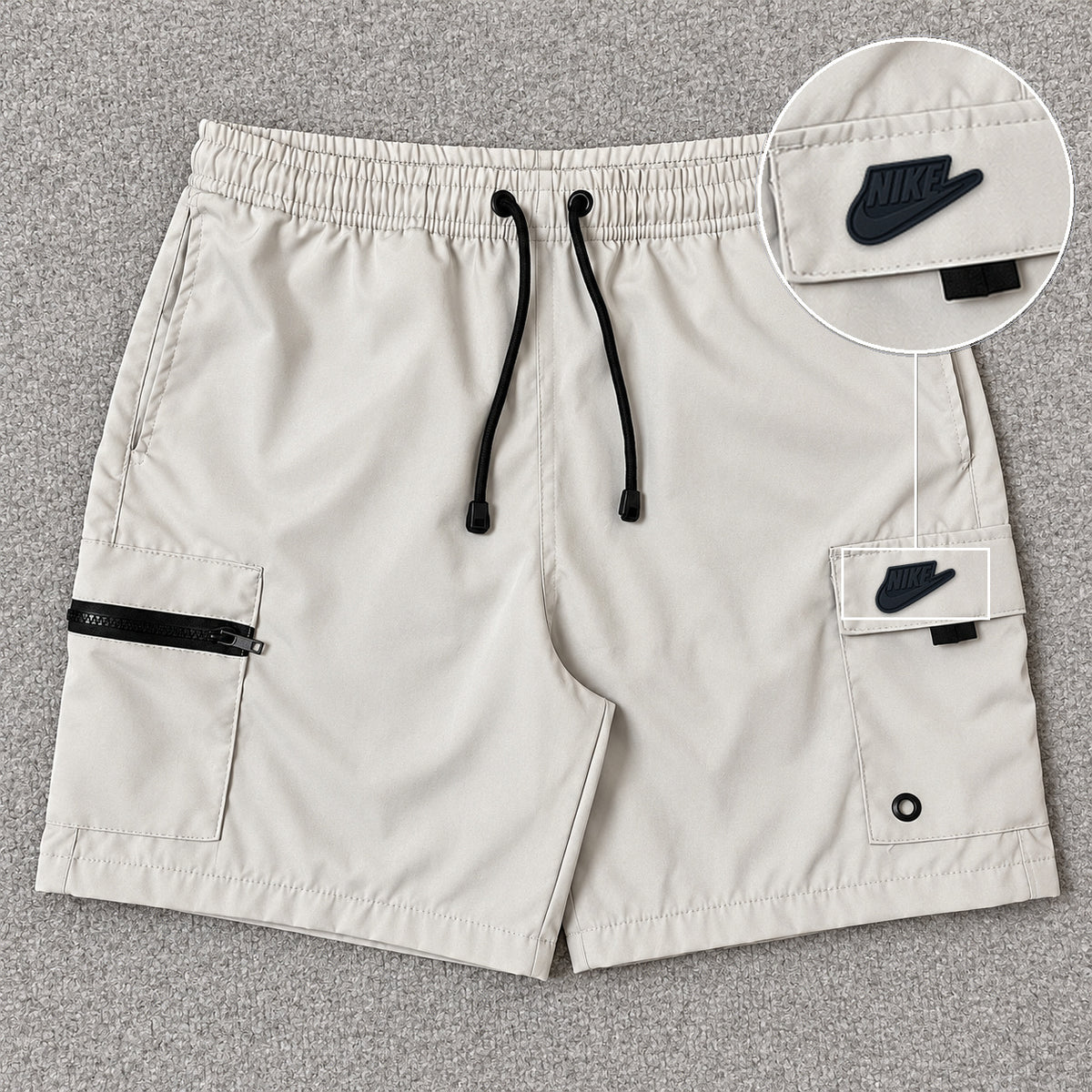 Short Premium Cargo Zíper Off White