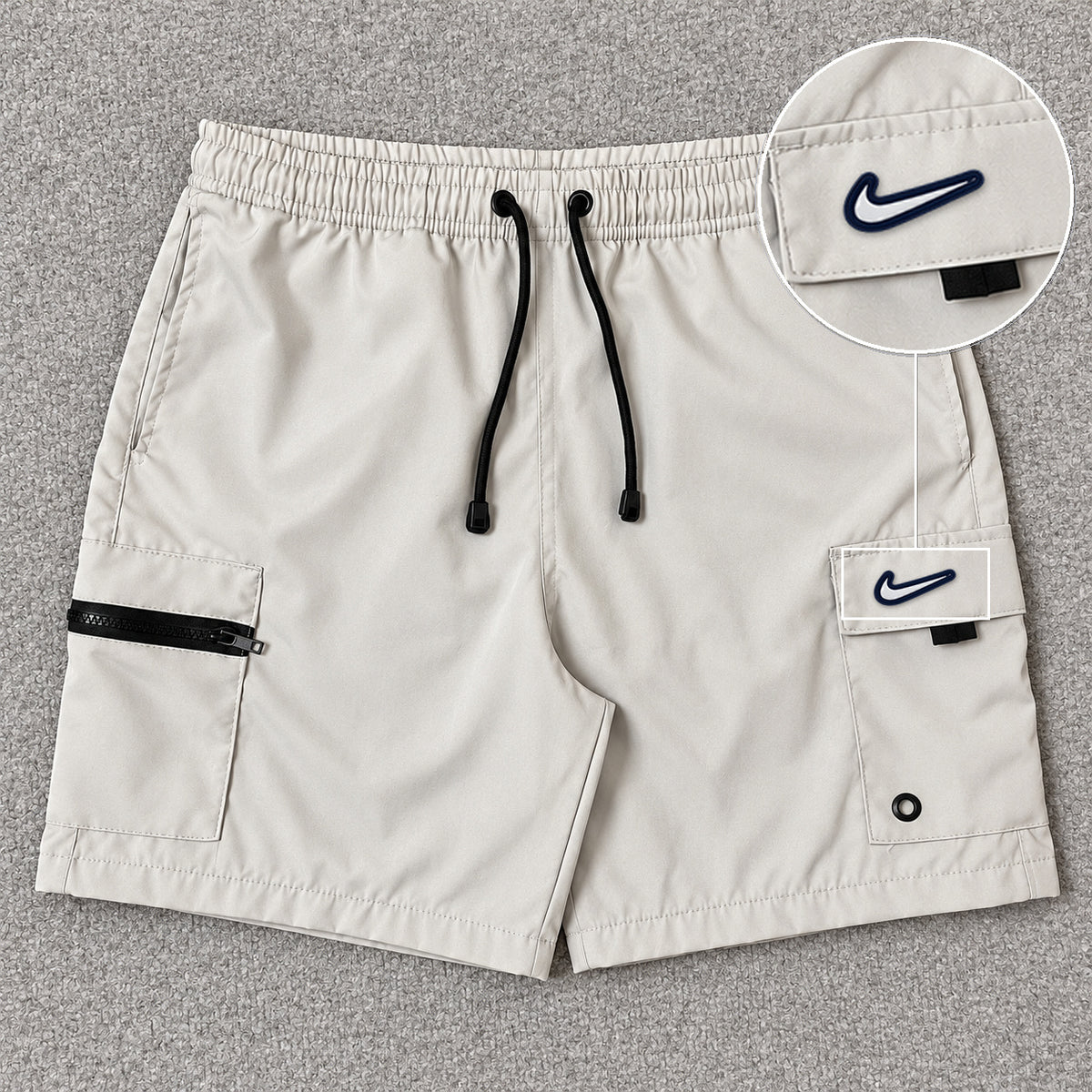 Short Premium Cargo Zíper Off White